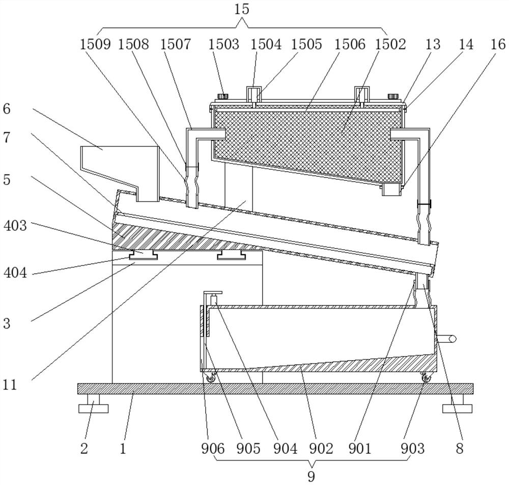 Dust removing device for basalt sand processing production line