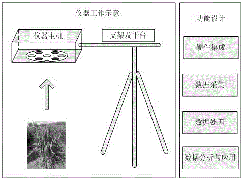 Portable crop parameter measurement and growth vigor intelligent analysis device and method