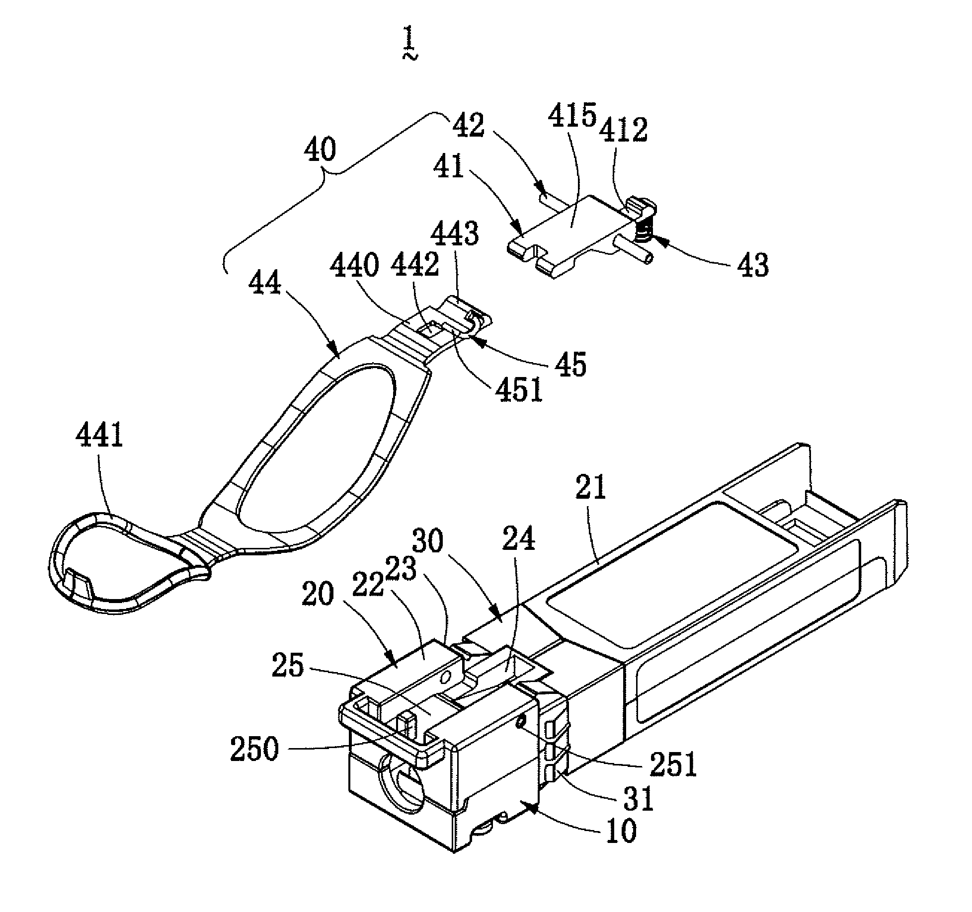 Small form-factor pluggable connector