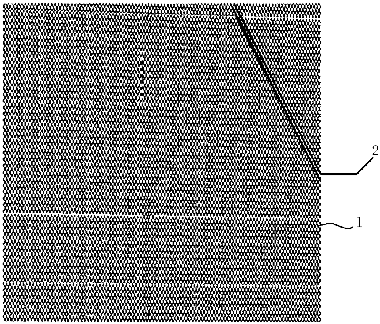 Metal mesh for water curtain wall and water flow control method