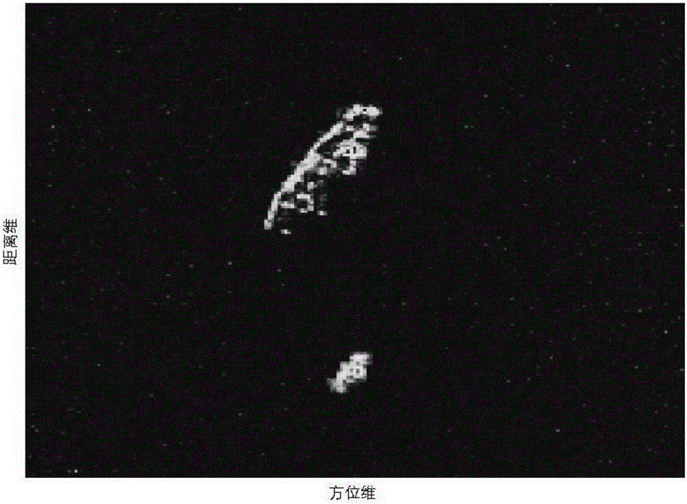 Method for realizing angular super-resolution imaging of forward-looking sea surface targets in sea clutter background