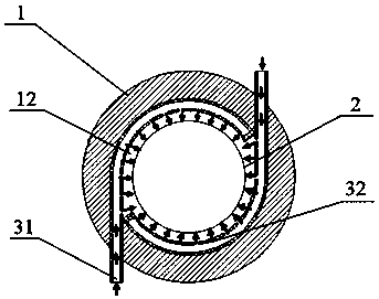 Drainage device used for underwater laser welding and using method thereof