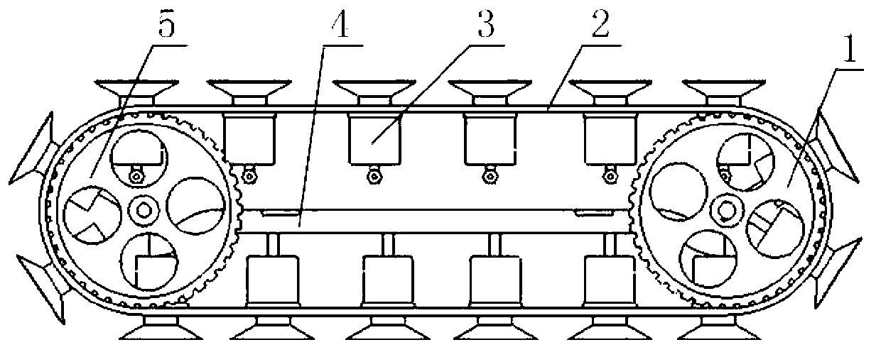 Cam-type negative pressure adsorption wall-climbing robot