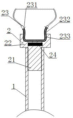 A telescopic fork for replacing light bulbs