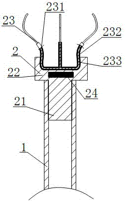 A telescopic fork for replacing light bulbs