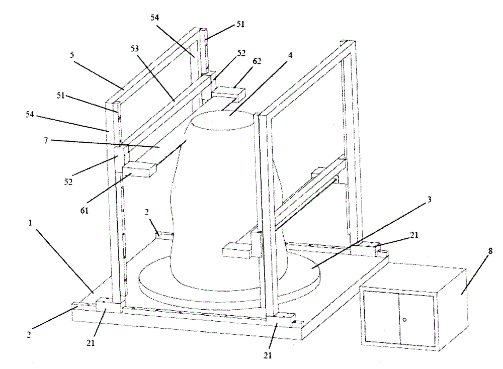 Sapphire crystal ingot profile measuring device