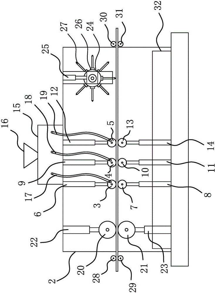 High-strength woven base cloth coating air-inflation shell fabric and spraying device thereof