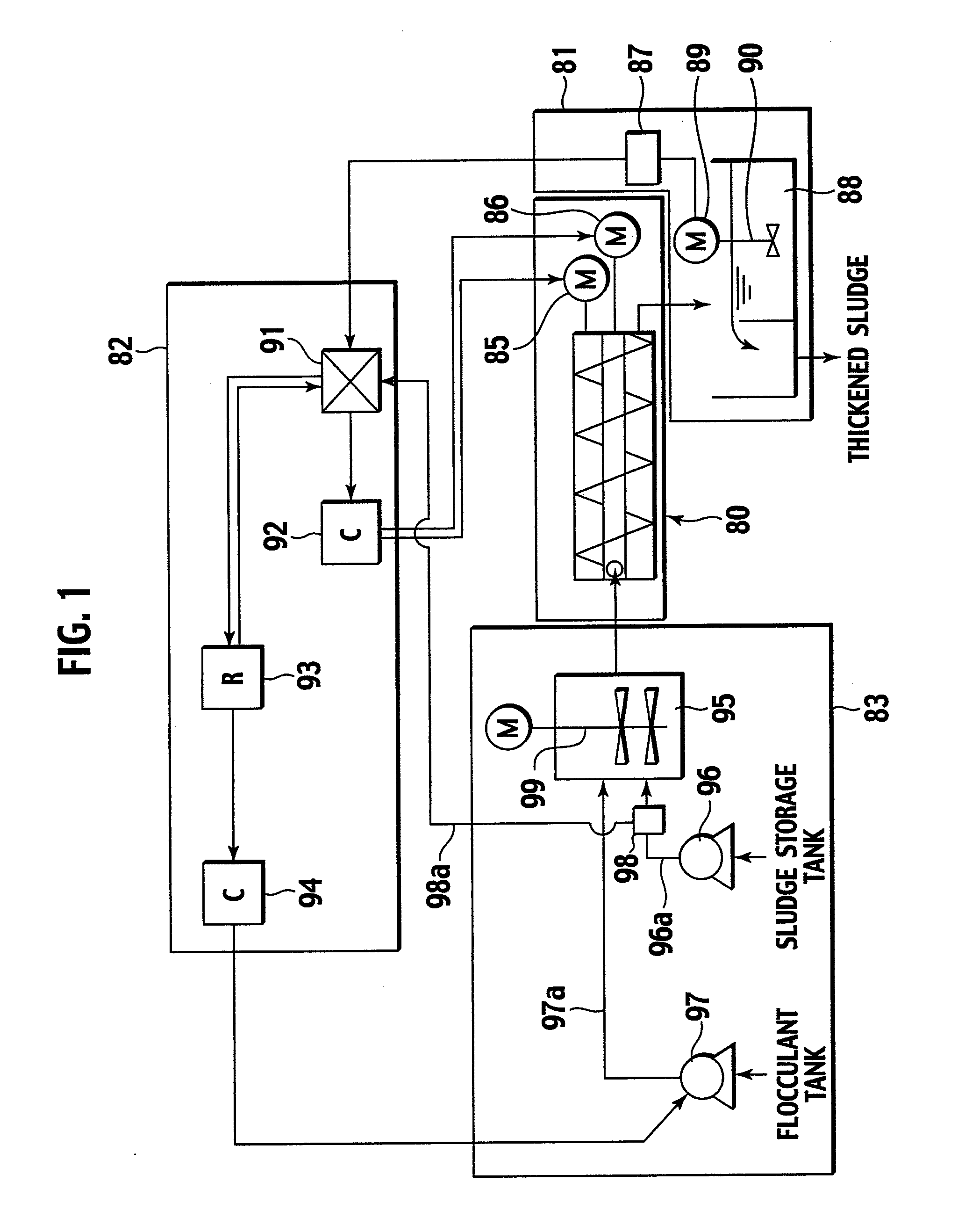 Sludge thickening device and sludge thickening method