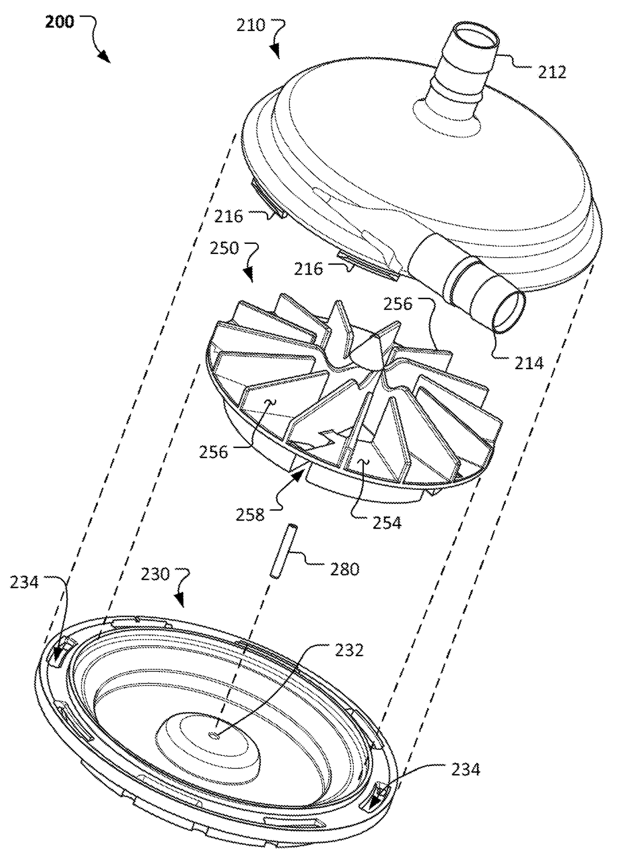 Centrifugal pumps for medical uses