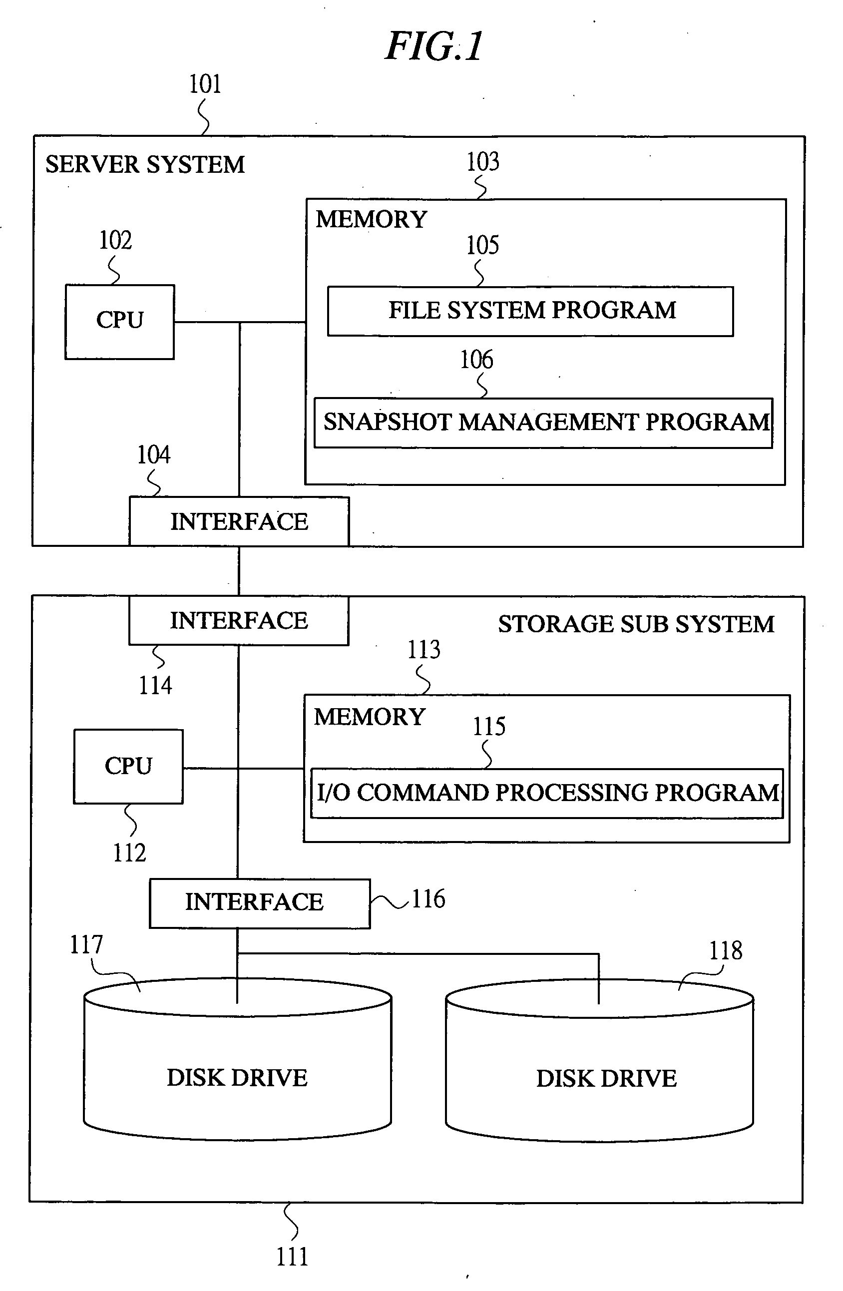 Method for keeping snapshot image in a storage system