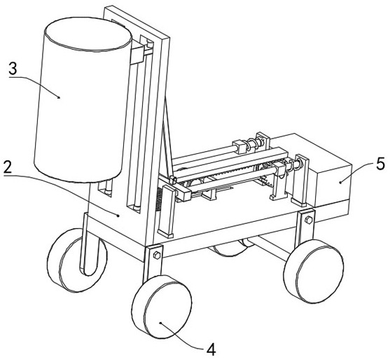 Roadbed leveling and tamping device for road construction