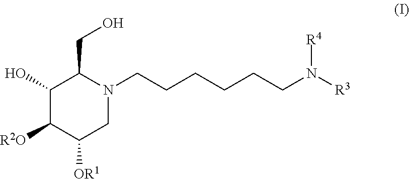 2,3-diacylated, 2- and 3-mono-acylated alkylated imino sugars exhibiting glucosidase inhibition and their method of use