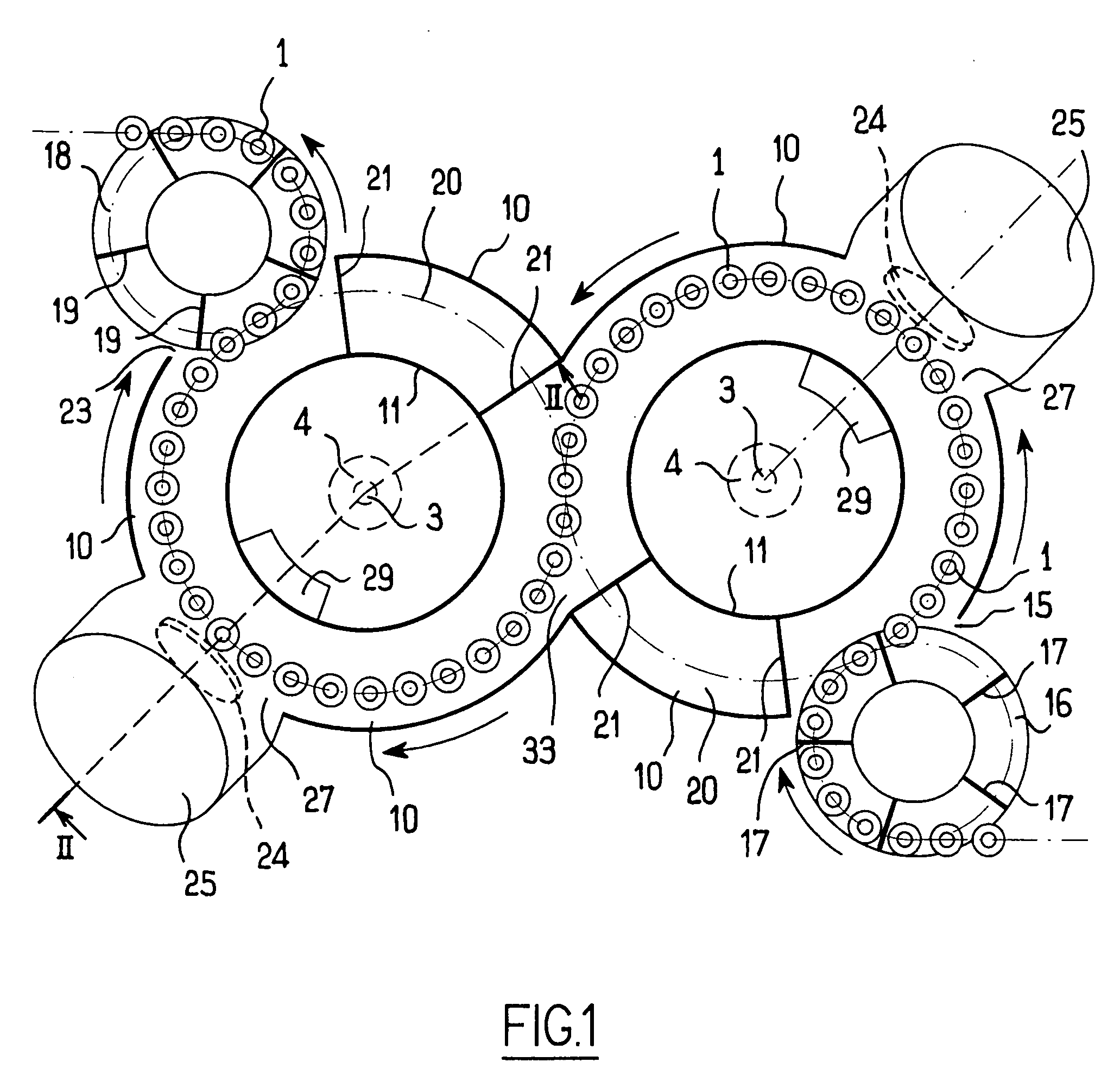 Installation for sterilizing articles by electron bombardment