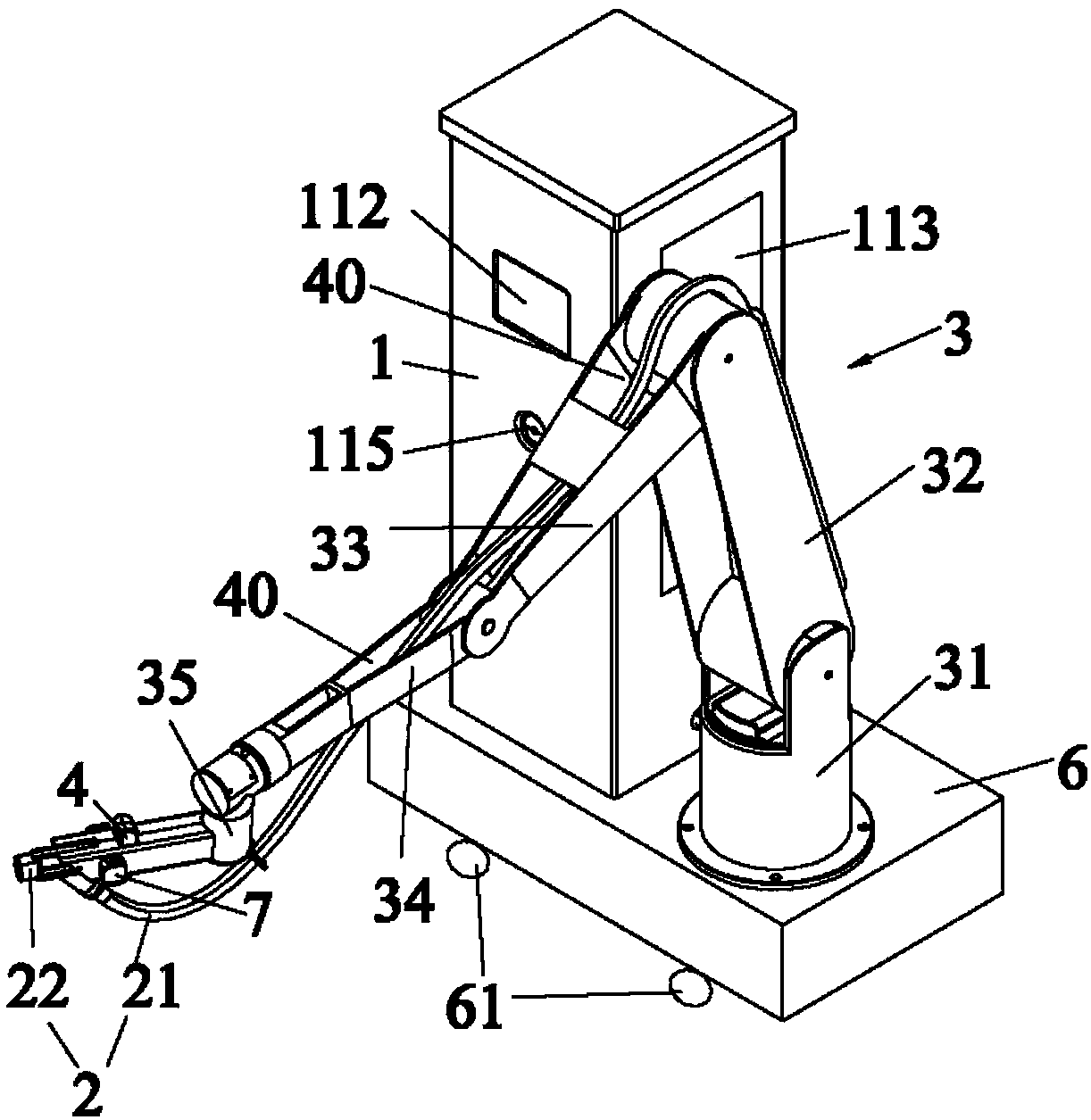 Manipulator type intelligent charge pile