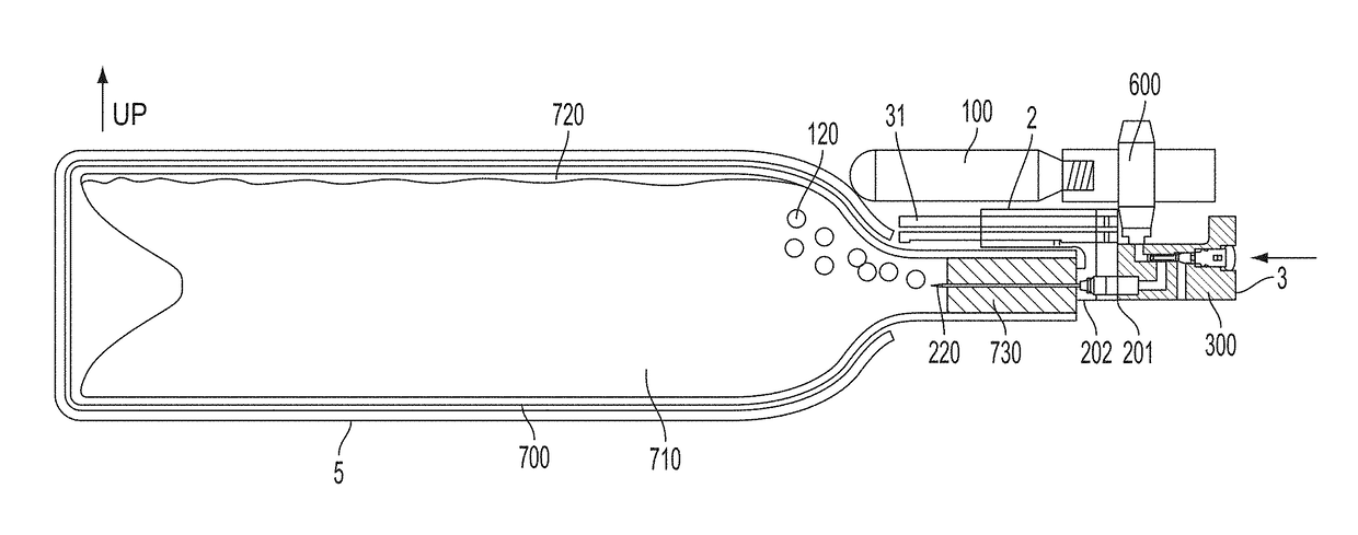 Method for extracting beverage from a bottle