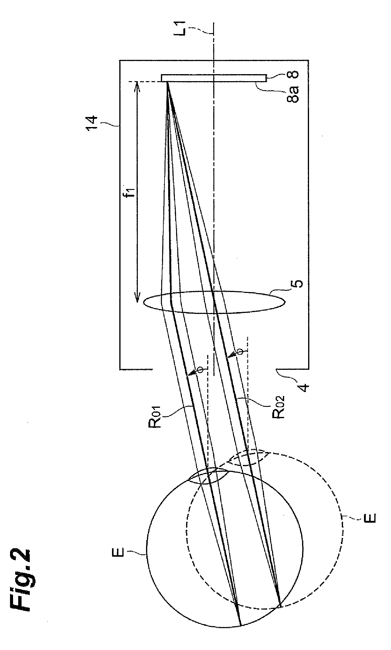 View point detecting device