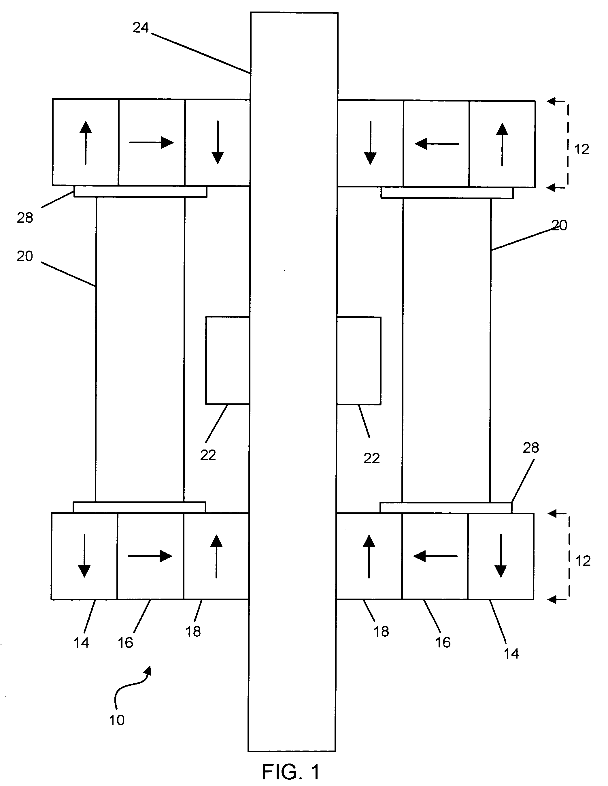 High intensity radial field magnetic array and actuator