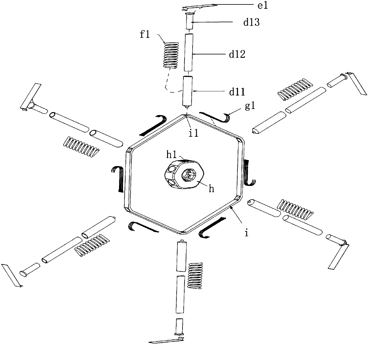 Foot/wheel/track mixing four-wheel drive vehicle with dry adhesion and claws and moving method thereof