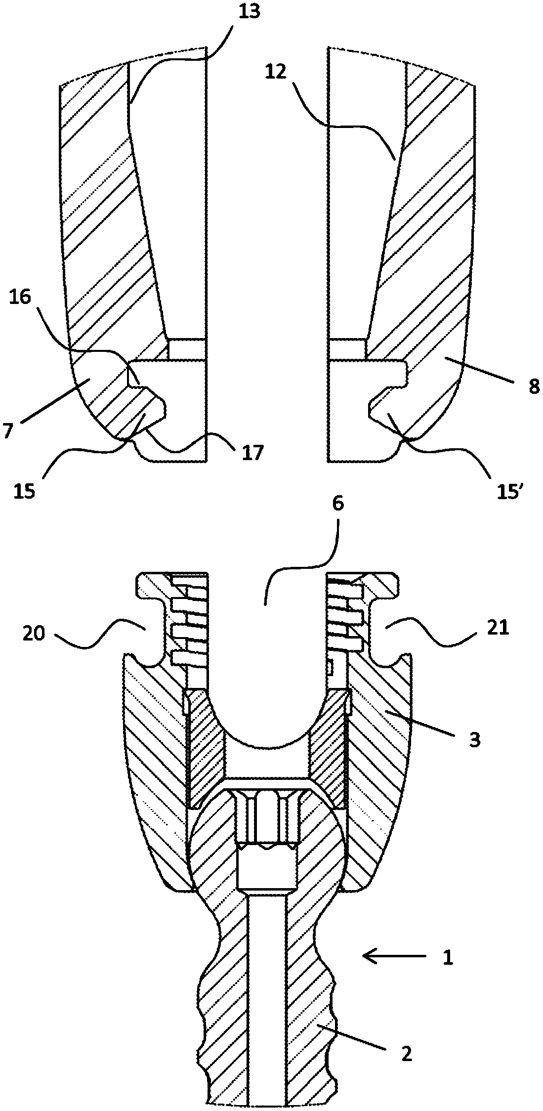 Surgical instrument and system for securing vertebrae