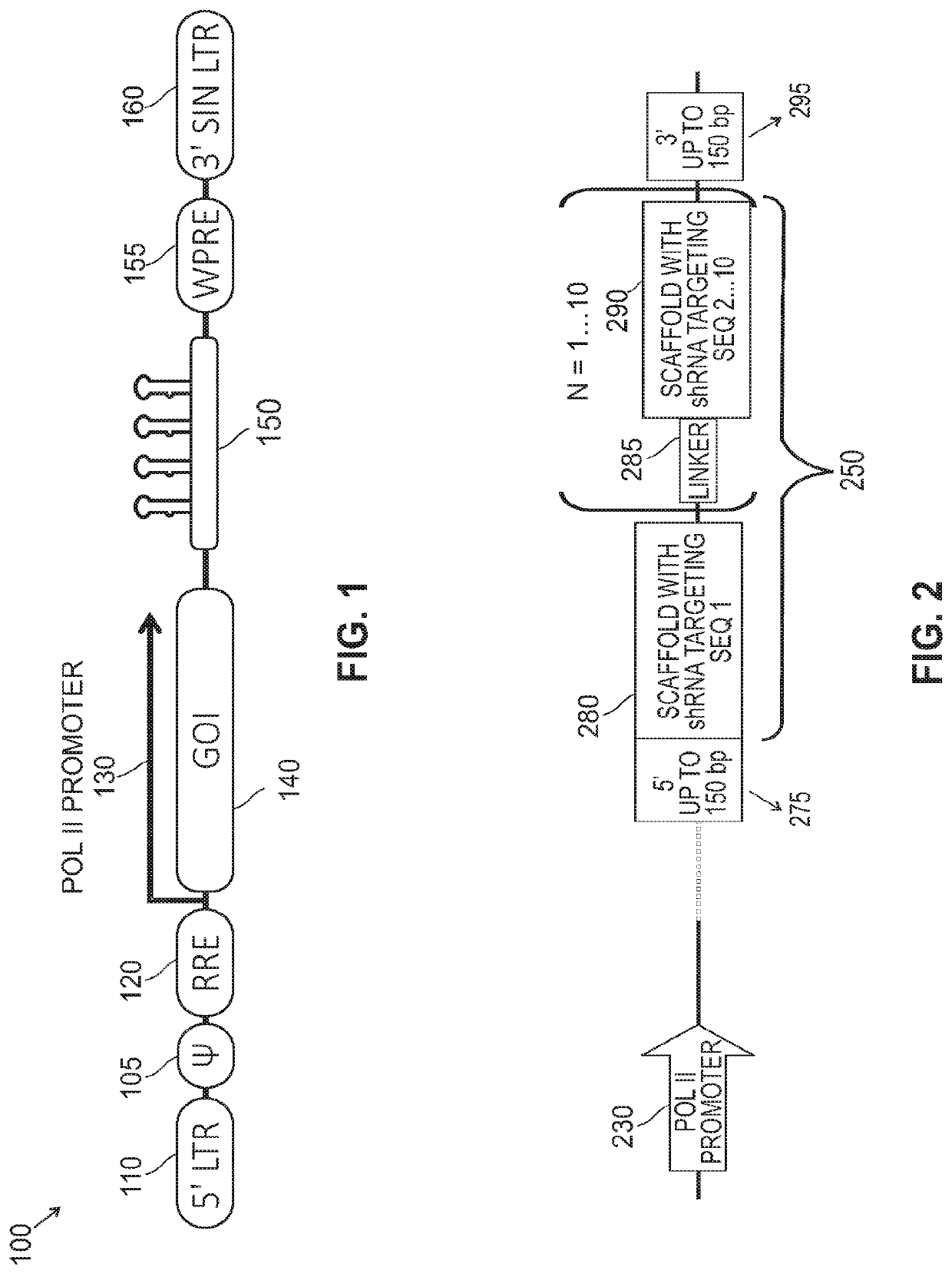 Multiplex shRNA for Use in Vectors