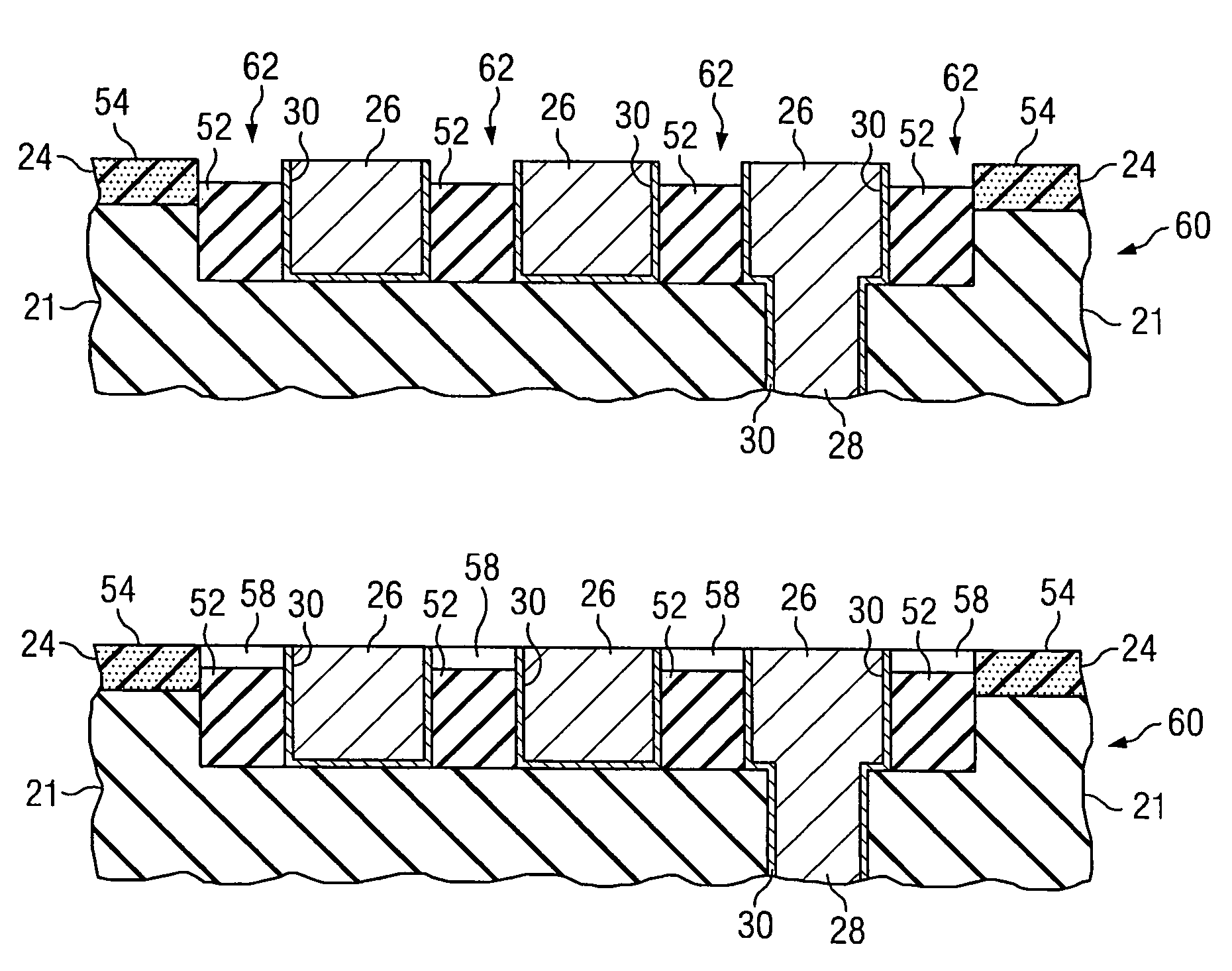 Composite intermetal dielectric structure including low-k dielectric material