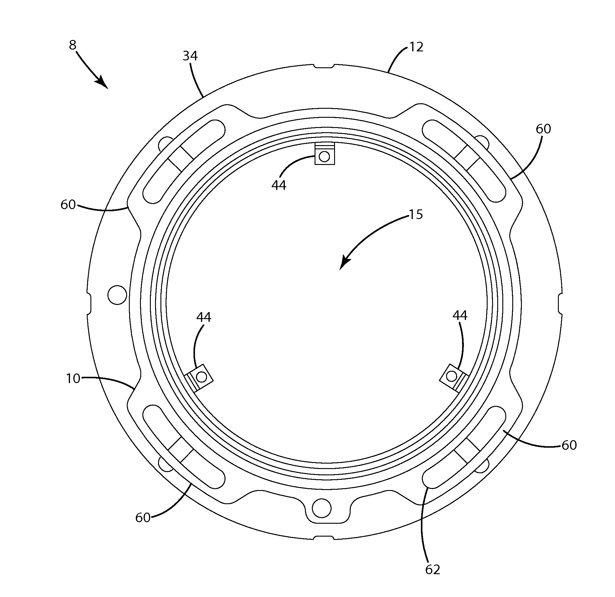 Floating manhole frame assembly