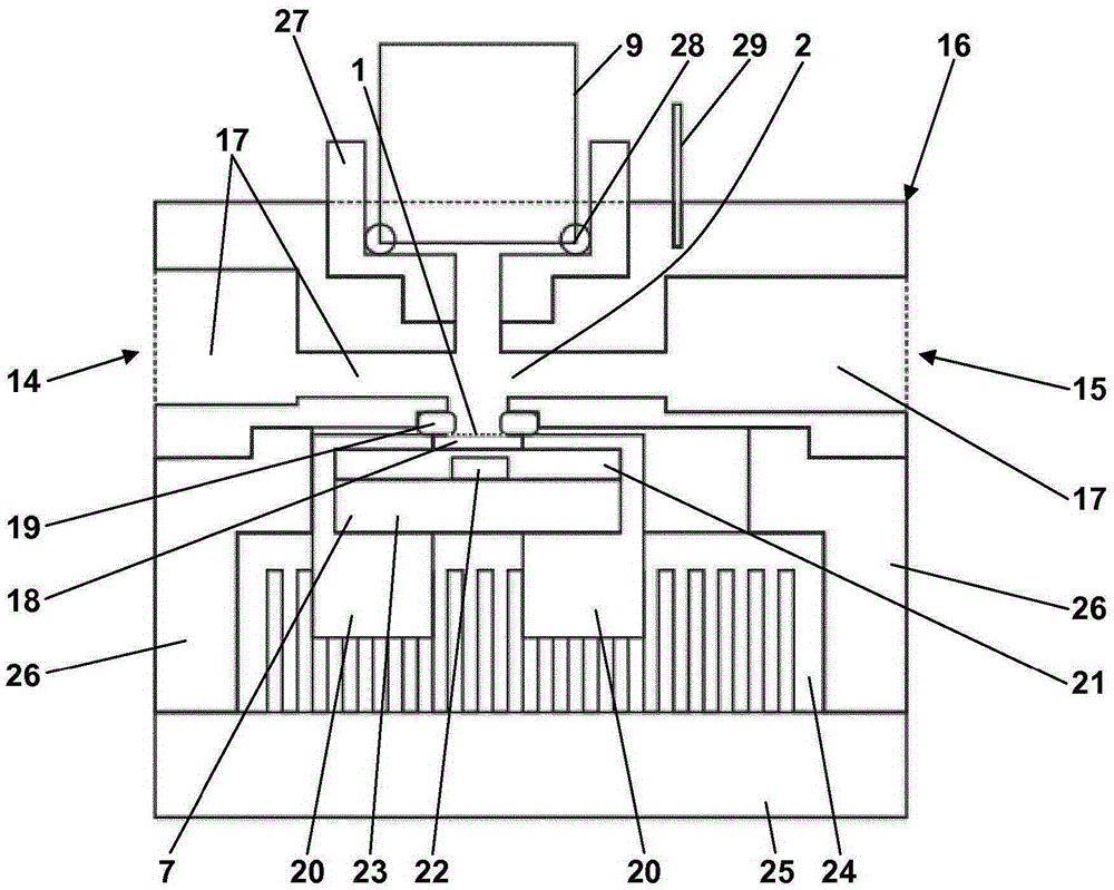 Method and device for detecting and identifying not easily volatilized substances in a gas phase by means of surface-enhanced vibration spectroscopy