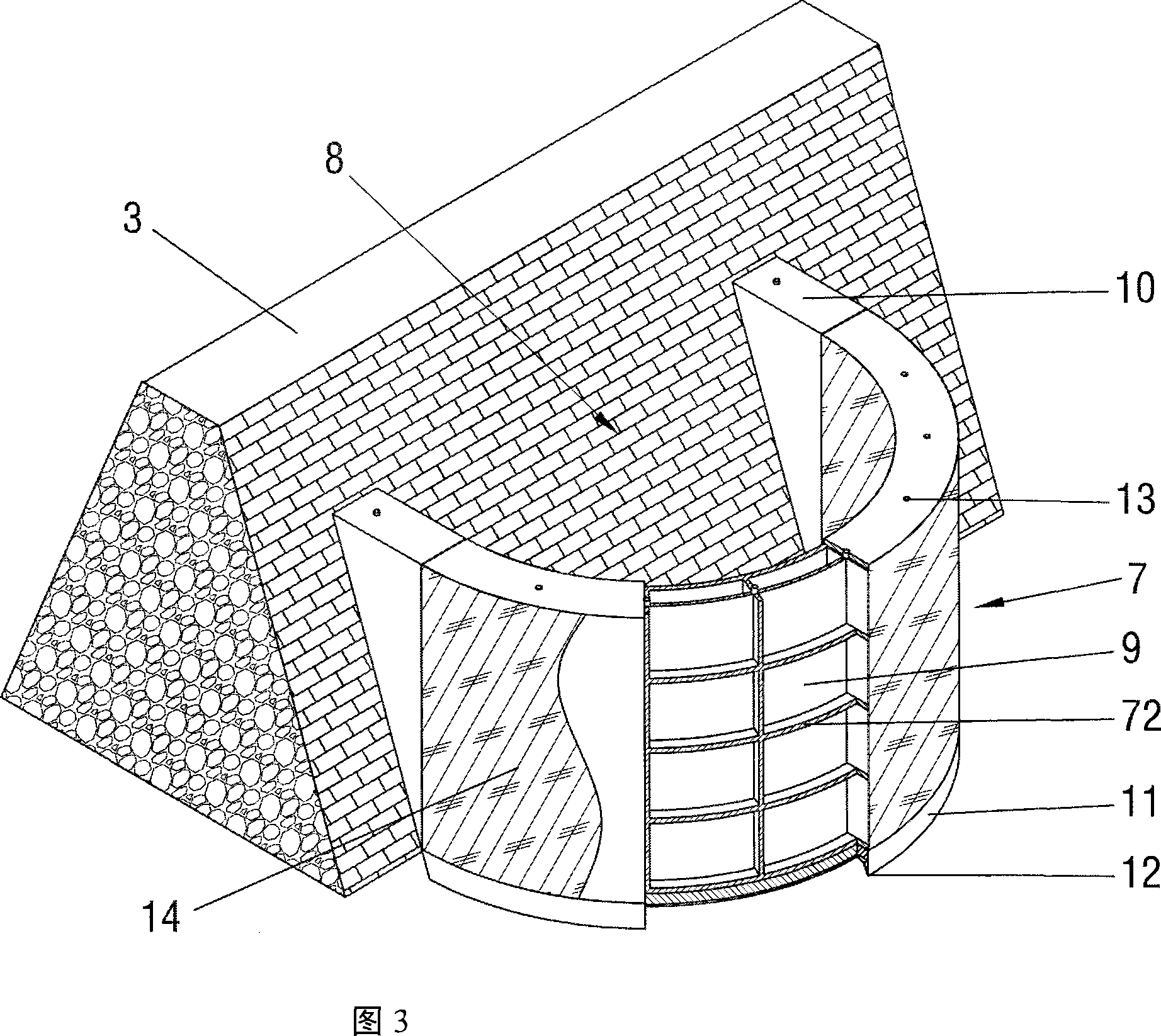 Floating arch cofferdam and construction method