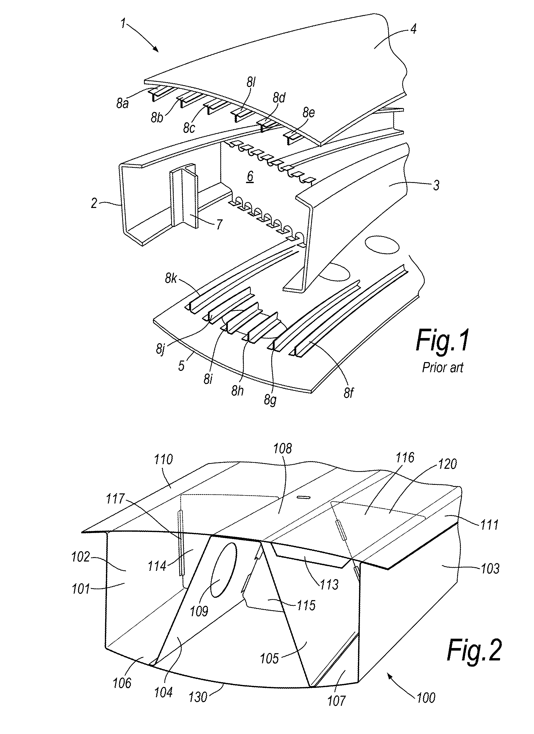 Aircraft wing torsion box, aircraft wing, aircraft and supporting member for use therein