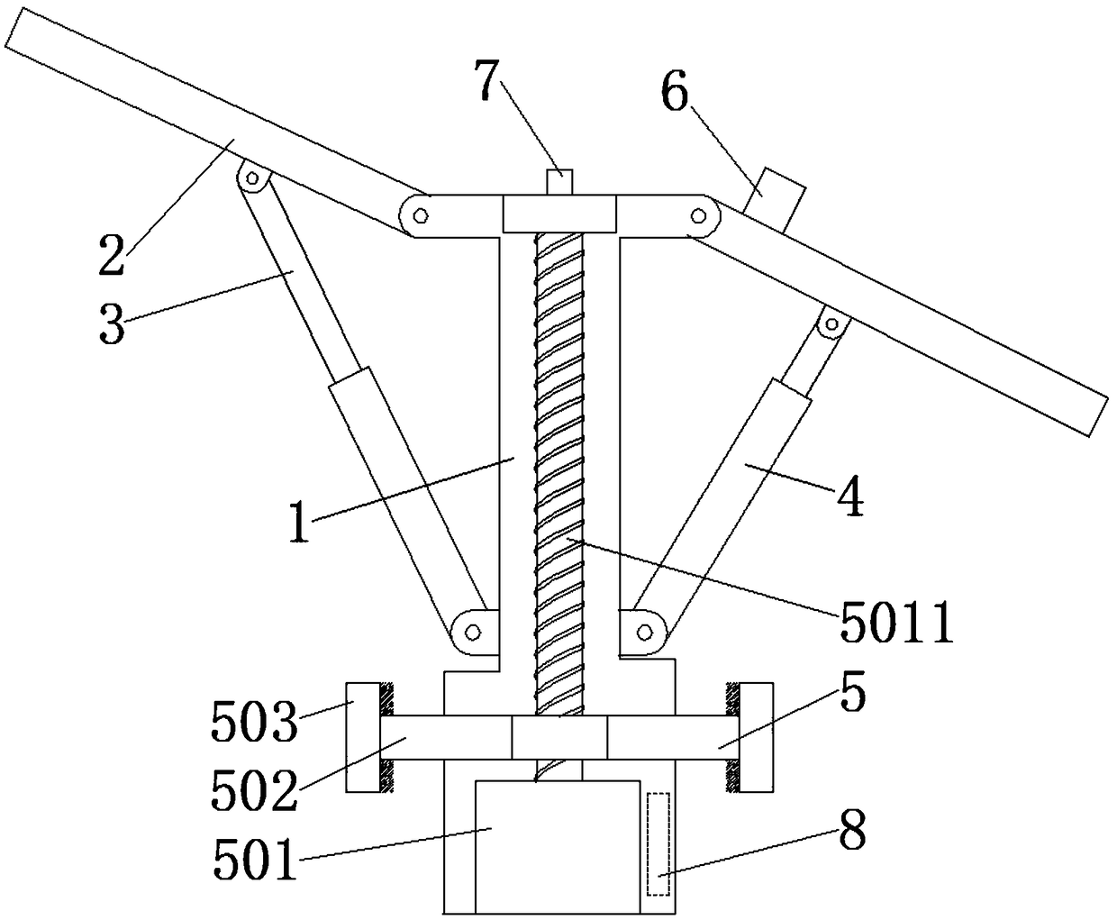 Foldable solar panel power generation device