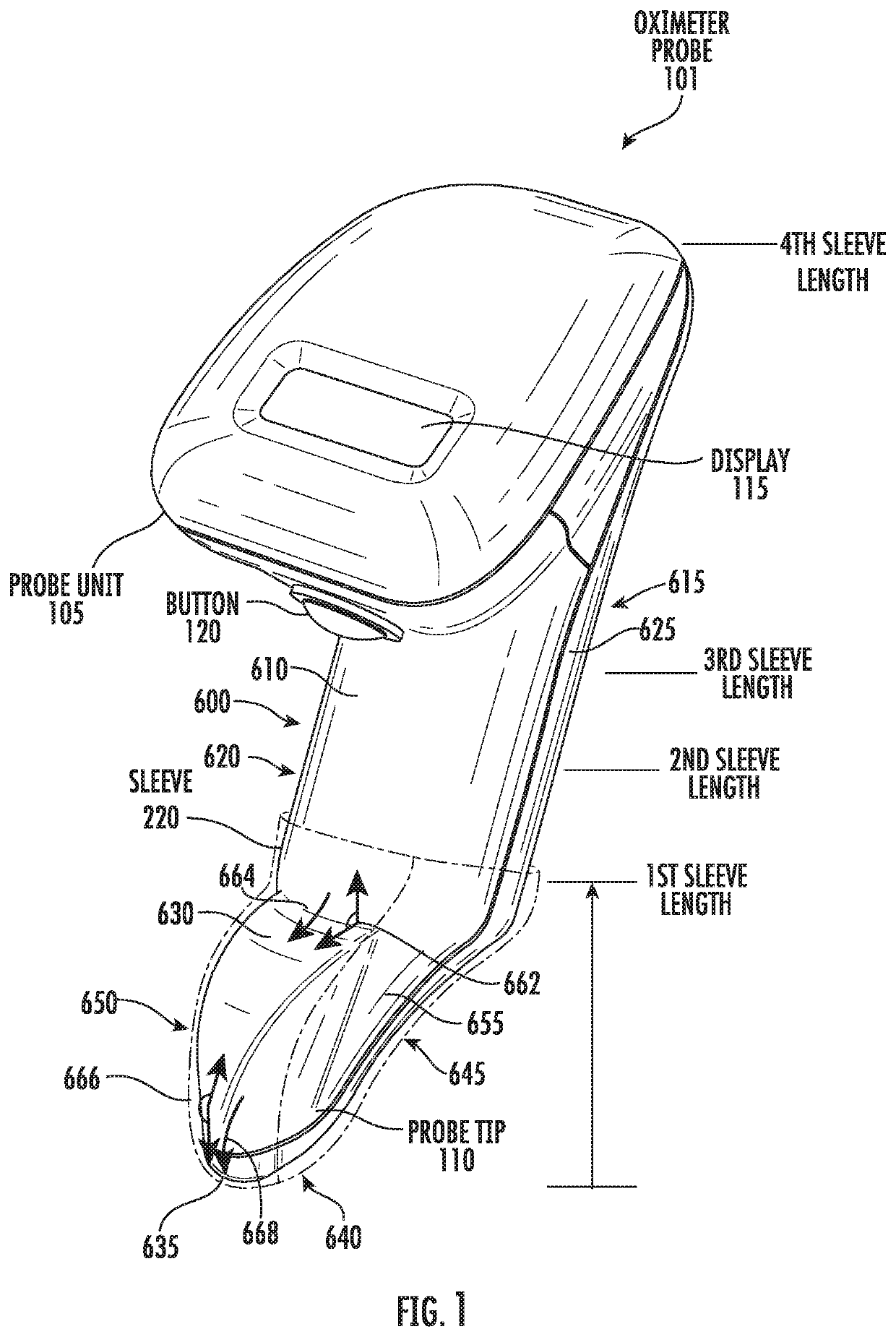 Sleeve for a handheld oximetry probe