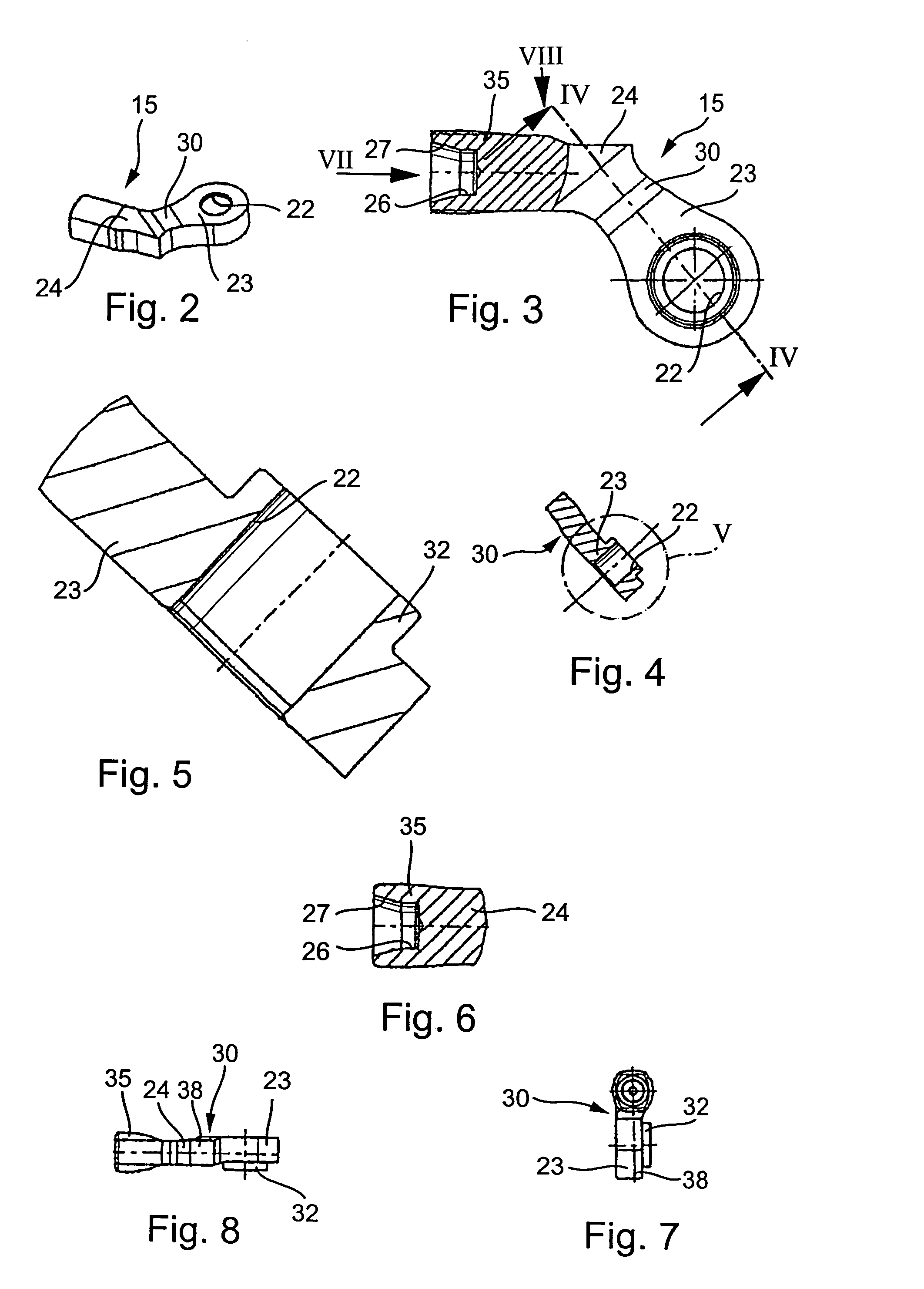 Friction clutch actuation lever