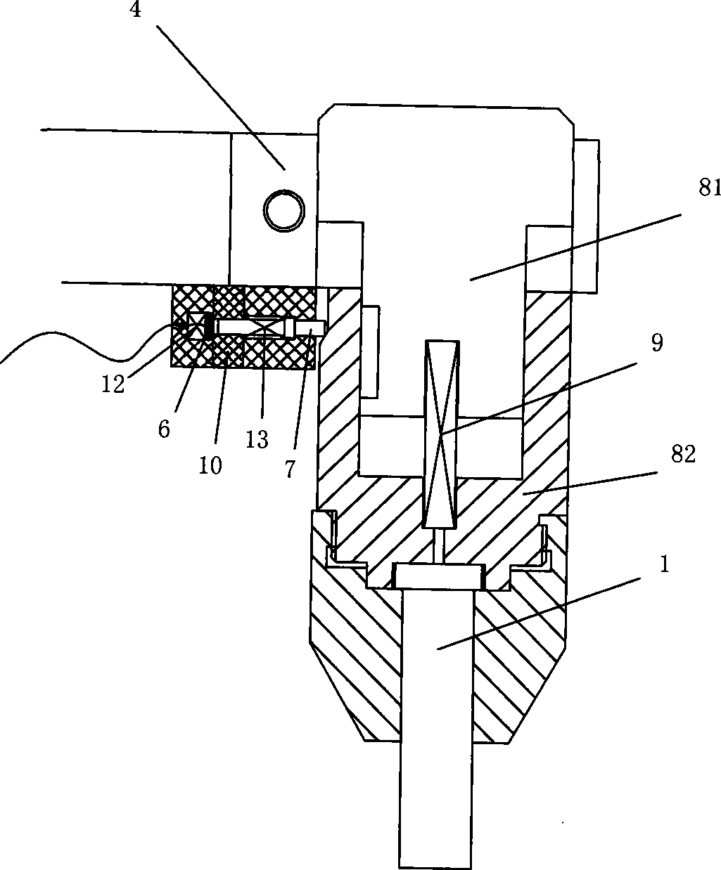 Contact workpiece detection mechanism of pneumatic and hydraulic punching machine