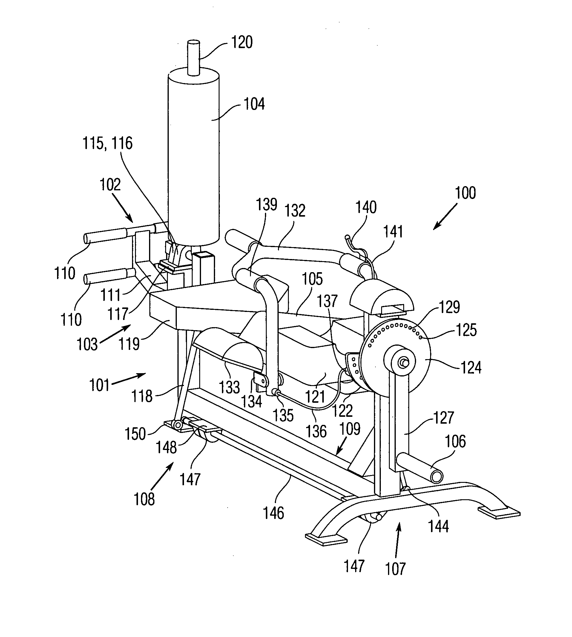 Dual rotation rotary torso exercise bench