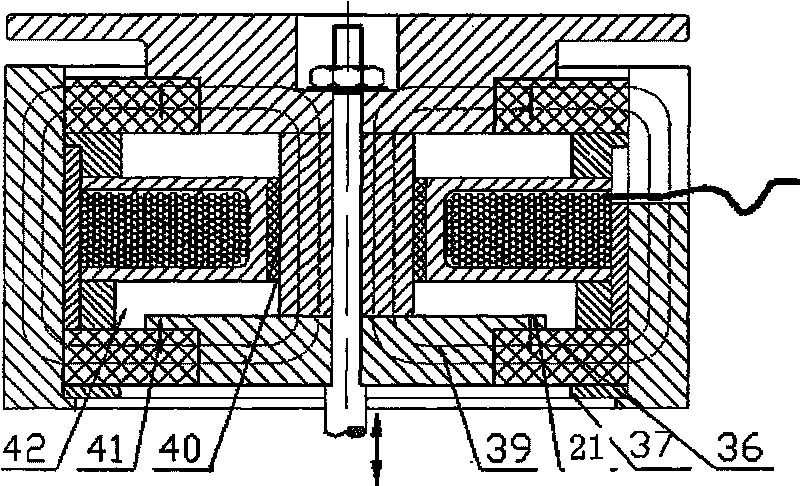 Controllable vibration isolator based on magnetic current change elastic element and damping element coupled action