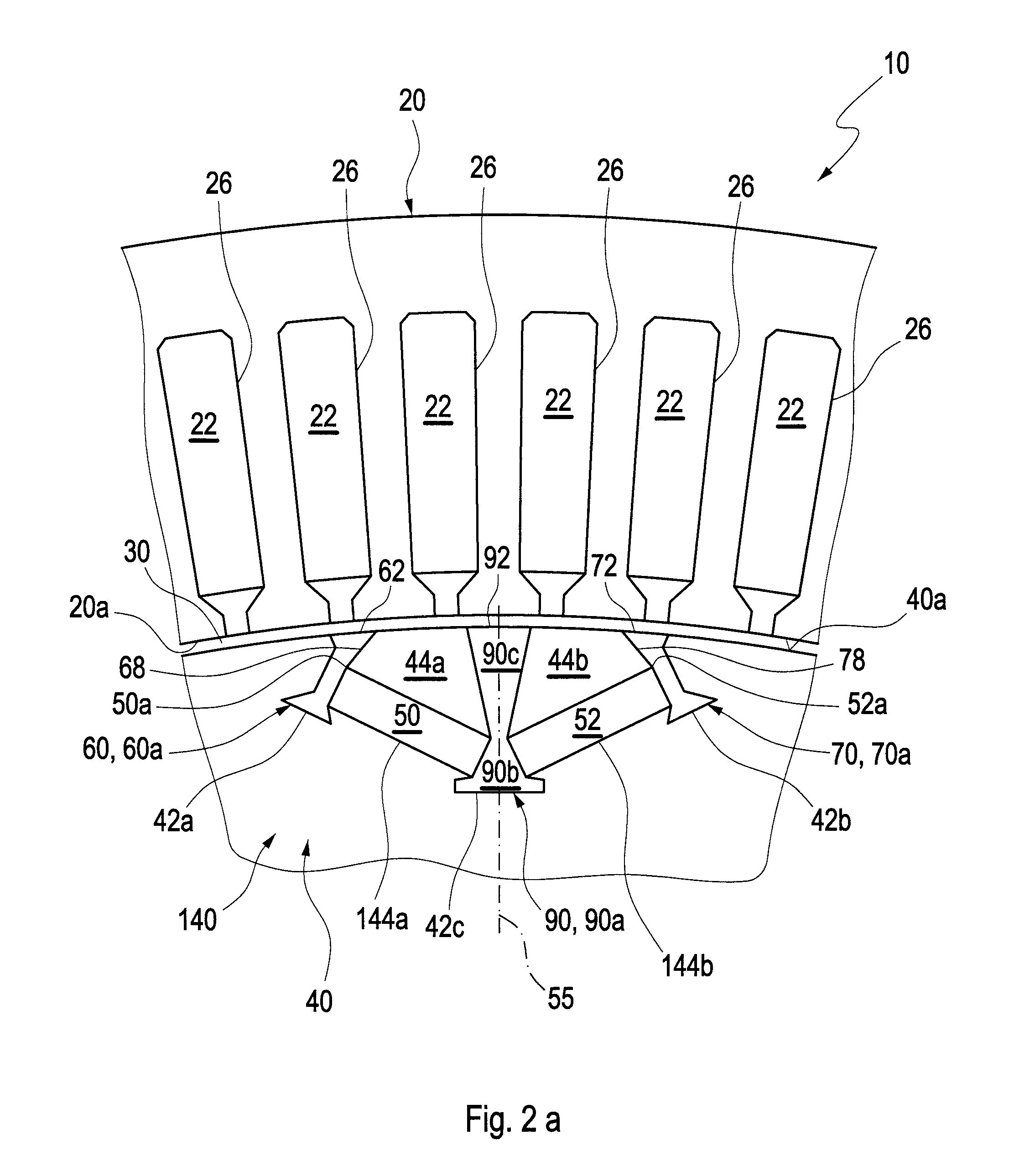 Rotor of an electric machine with embedded permanent magnets and electric machine