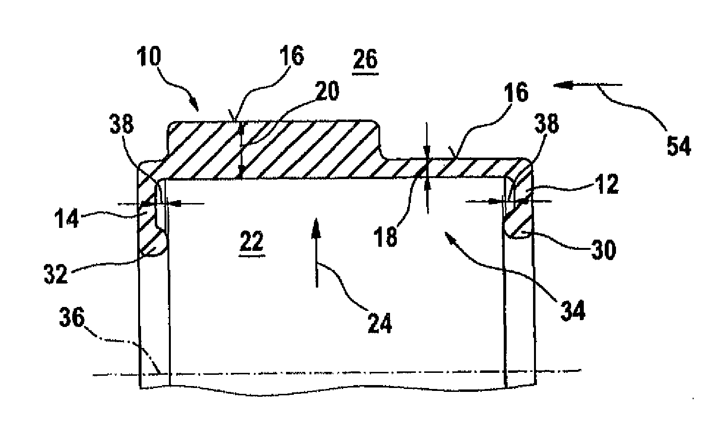 Pressurizable sealing element