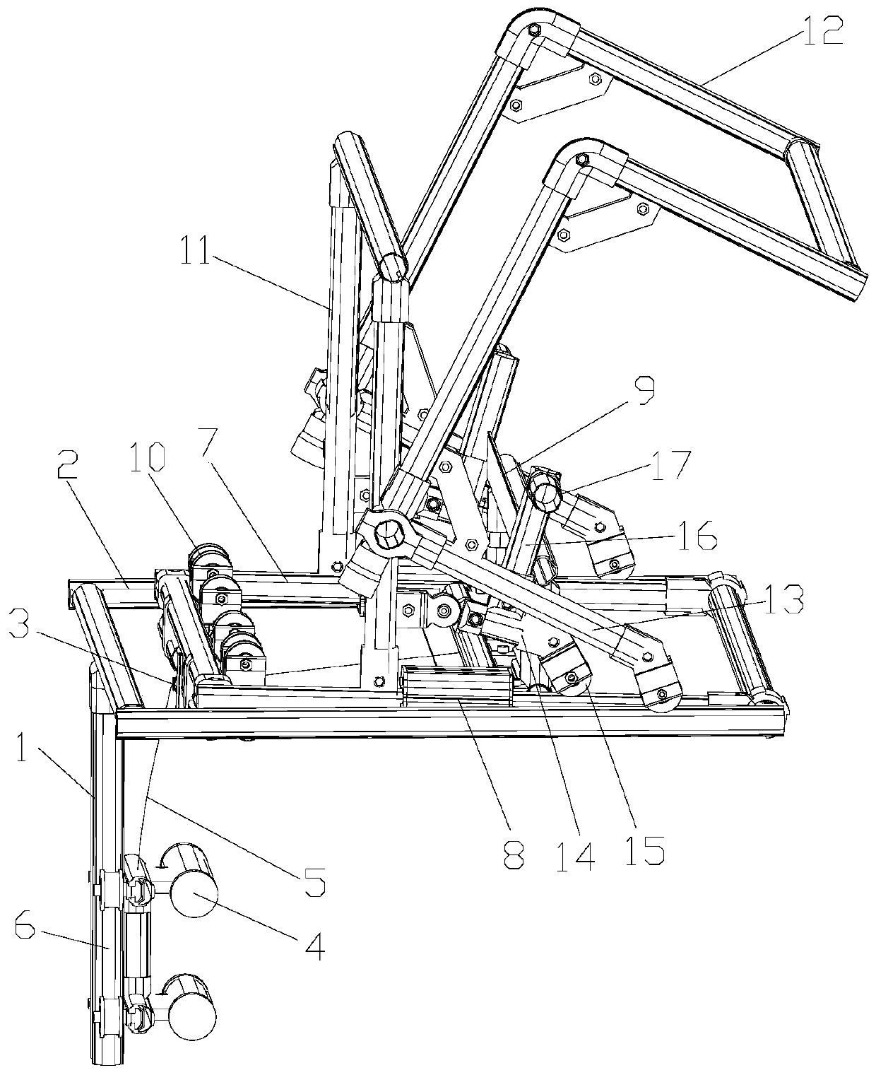 Material receiving buffer mechanism