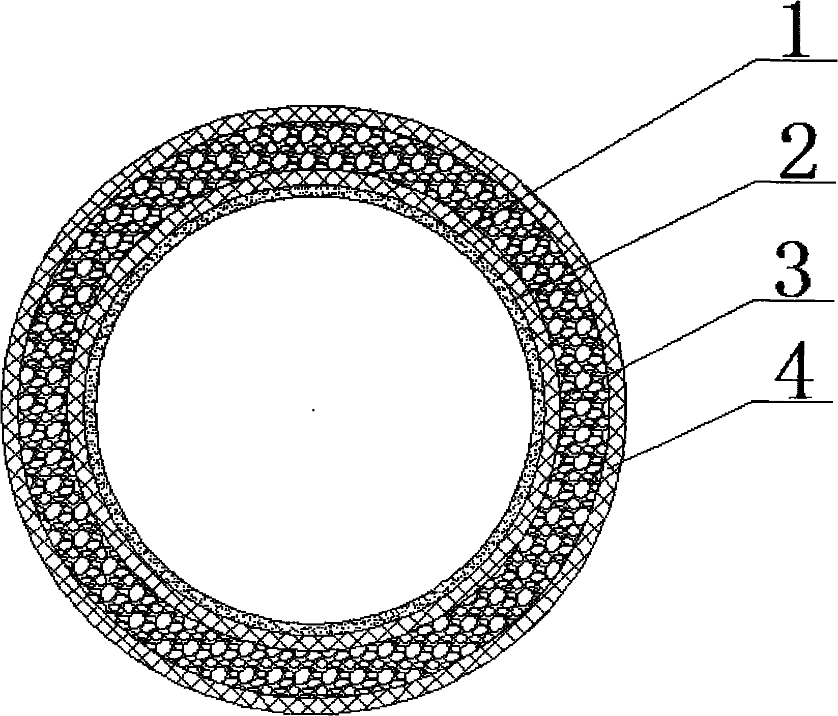 Mortar-filled glass fiber reinforced plastic pipe