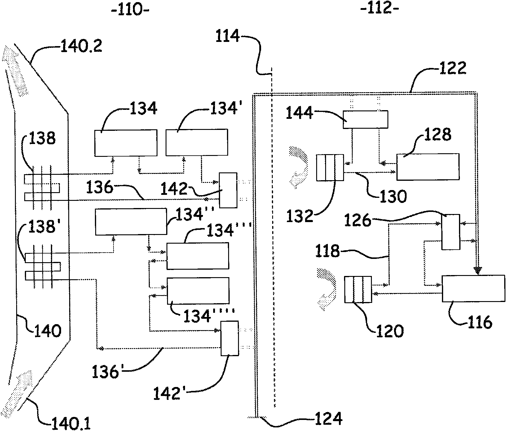 Method for controlling thermal effluents generated by an aircraft and cooling device for an aircraft implementing said method