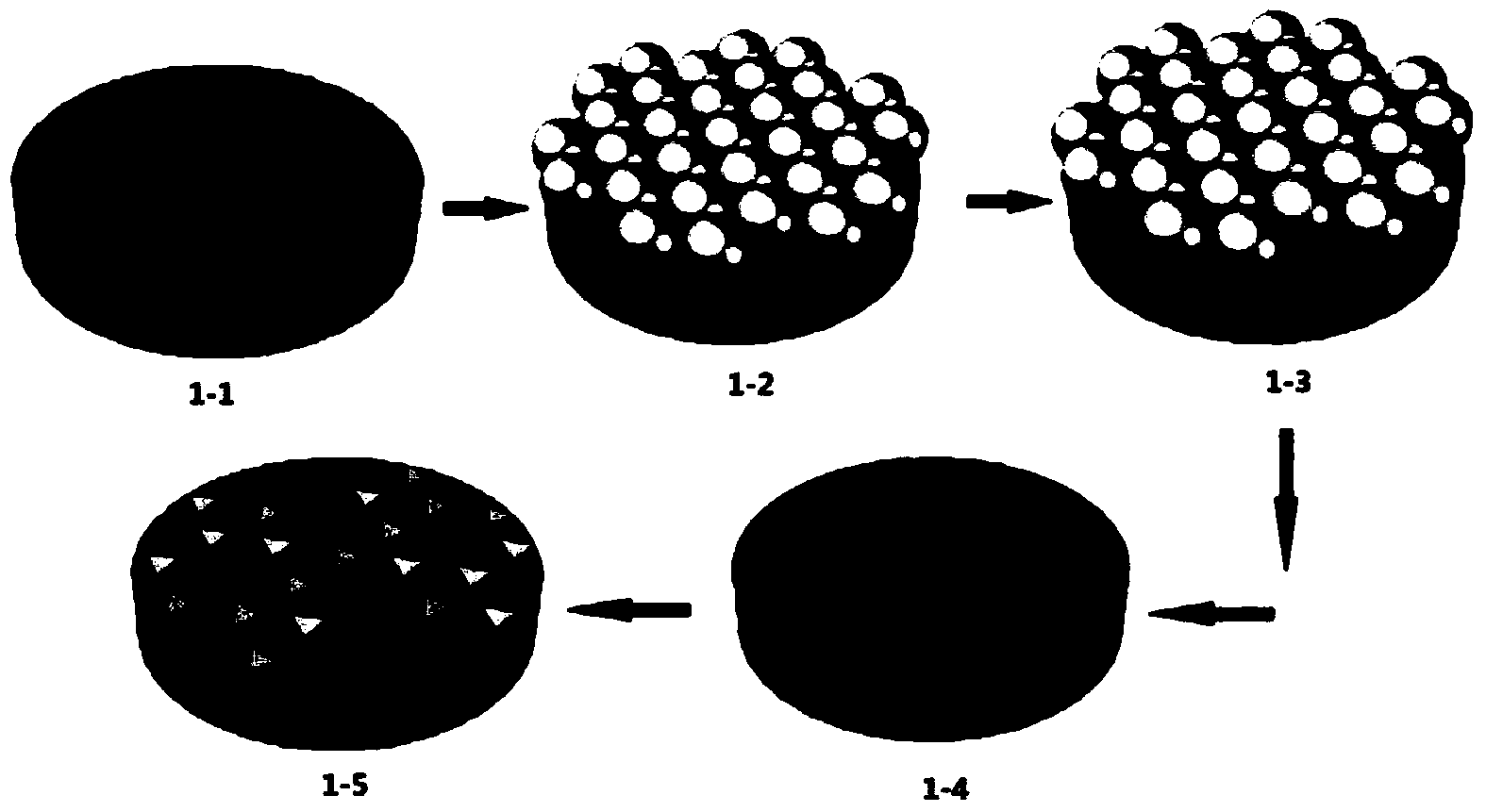 Monocrystal silicon inverted pyramid array structure suede, and preparation method and application thereof