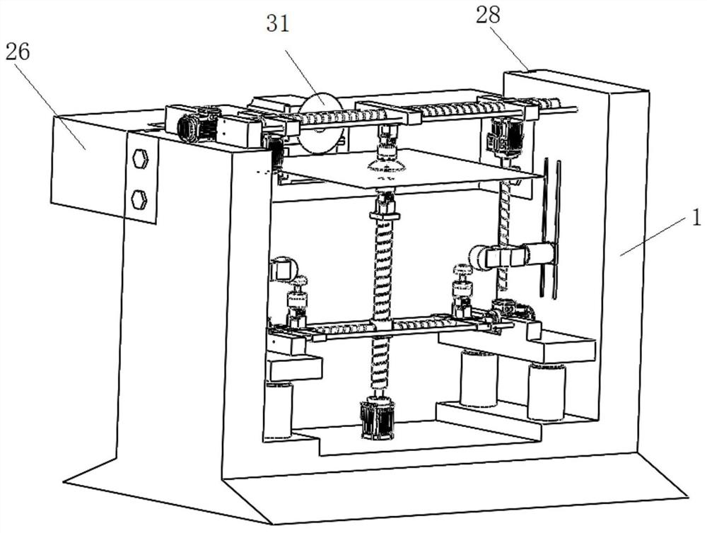 Lead screw flanging machine with controllable radius of spherical shell of end socket of water cooler of top reducing supercharger