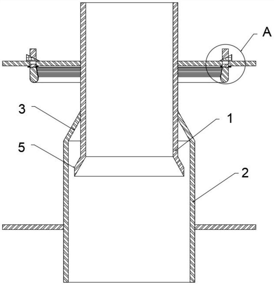 Waterproof casing pipe structure of dewatering well point and construction method