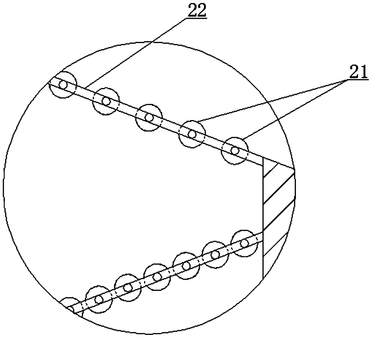 Ore smashing and screening device