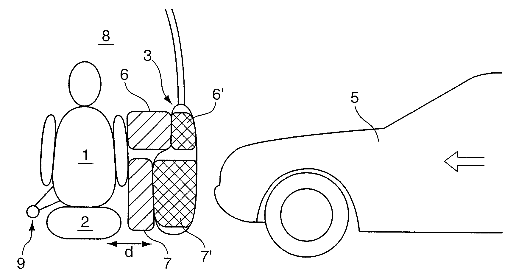 Device for increasing occupant protection in a motor vehicle during a lateral impact