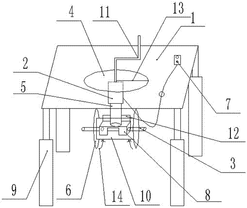 Rotatable type regular hexagonal rock sample cutting device