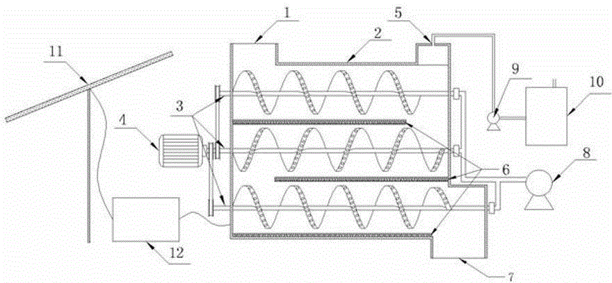 Organic garbage continuous drying device