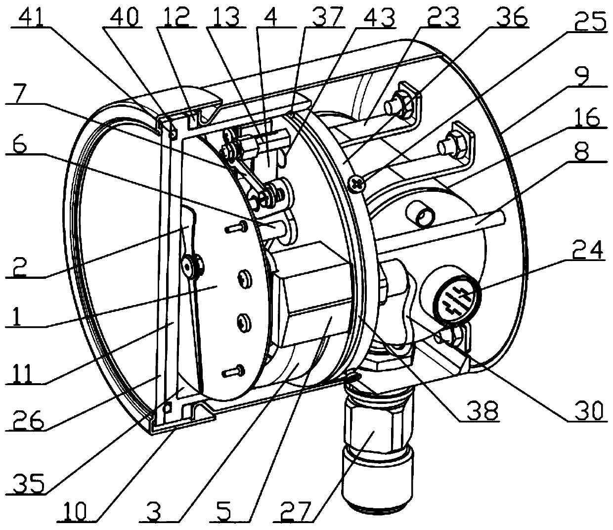 High-vibration-resistance gas density relay