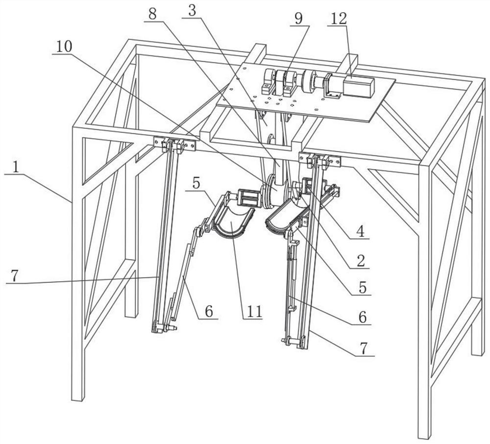 Horizontal double-leg exercise rehabilitation machine