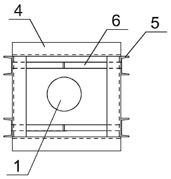 Construction method of raft foundation embedded steel column in complex environment